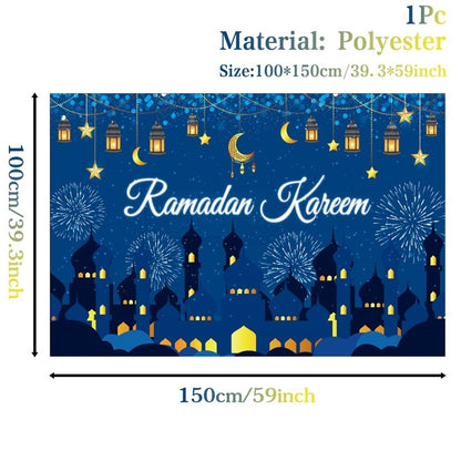 Eid Background Eid Mubarak Ramadan Kareem Backdrop Islam Muslim Party Supplies 2023 Ramadan Decoration For Home Eid Al-fitr Gift