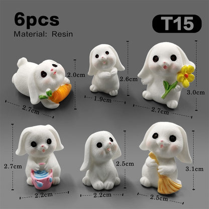 Easter White Rabbit Figurine Home Decor.