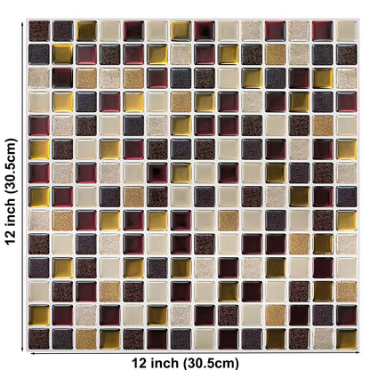 Vividtiles Self Adhesive Mosaic Tile Wall decal Sticker DIY Kitchen Bathroom Home Decor Vinyl