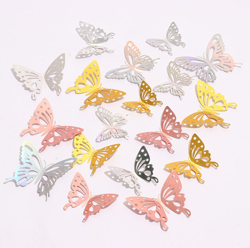 3D Wall Stickers, Hollow Butterfly Wall Stickers for Kids Rooms, Room Decoration