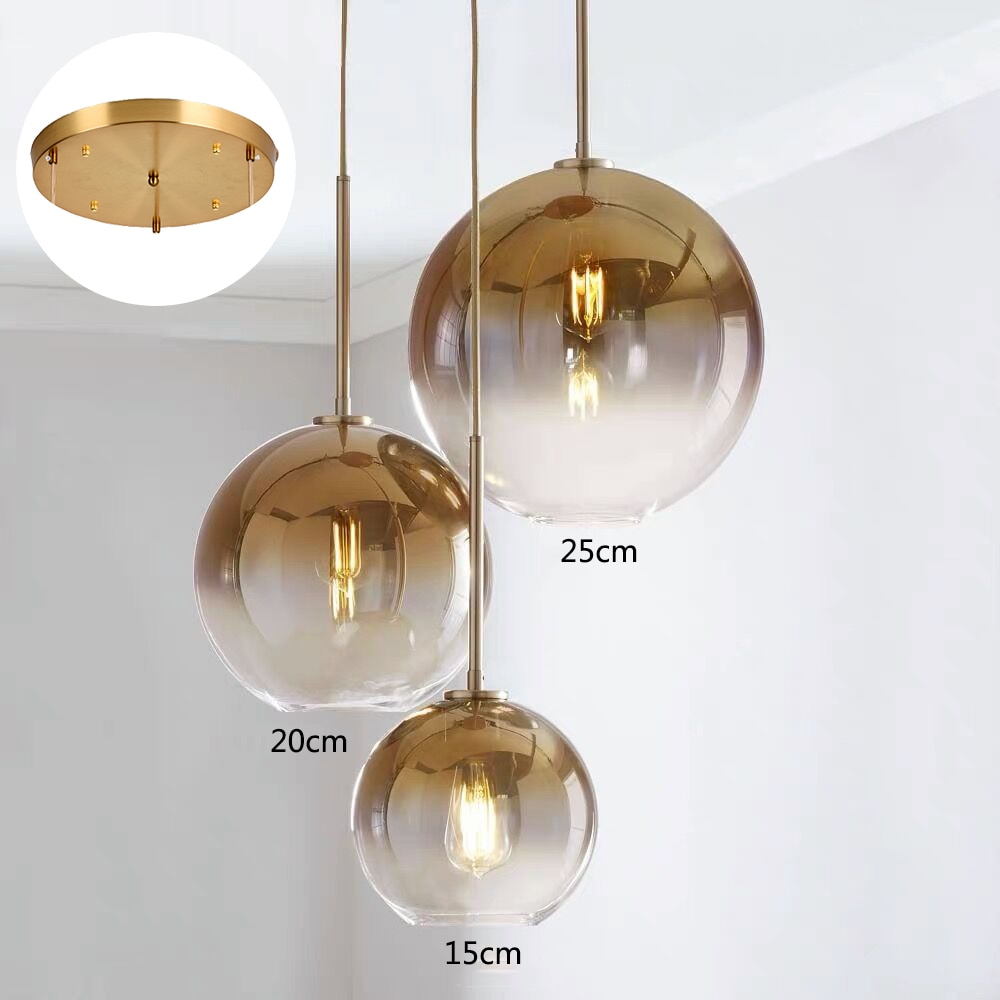 Modern Nordic Glass Light LED Hanging Lamp For Home