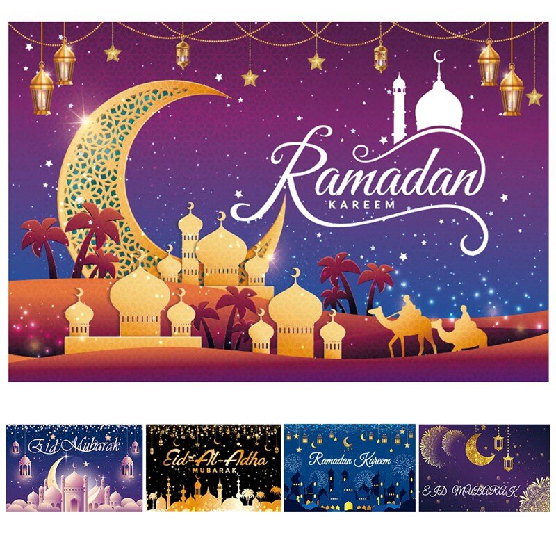 Eid Mubarak Background 2023 Kareem Ramadan Decoration for Home Islamic Muslim Party Supplies Ramadan Mubarak Decor Eid Al Adha