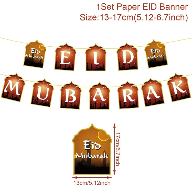 Eid Mubarak Banner Ramadan Decoration For Home Islamic Muslim Party Supplies Eid Al Adha Eid Ramadan Mubarak Gifts Kareem