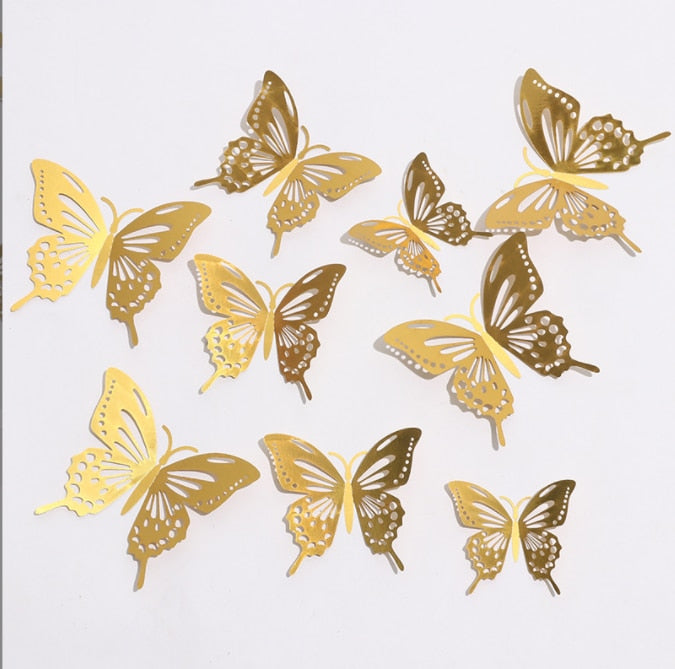 3D Wall Stickers, Hollow Butterfly Wall Stickers for Kids Rooms, Room Decoration