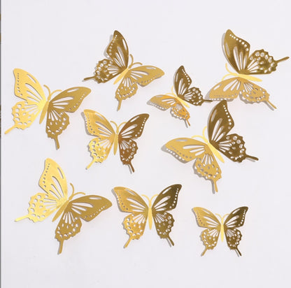 3D Wall Stickers, Hollow Butterfly Wall Stickers for Kids Rooms, Room Decoration