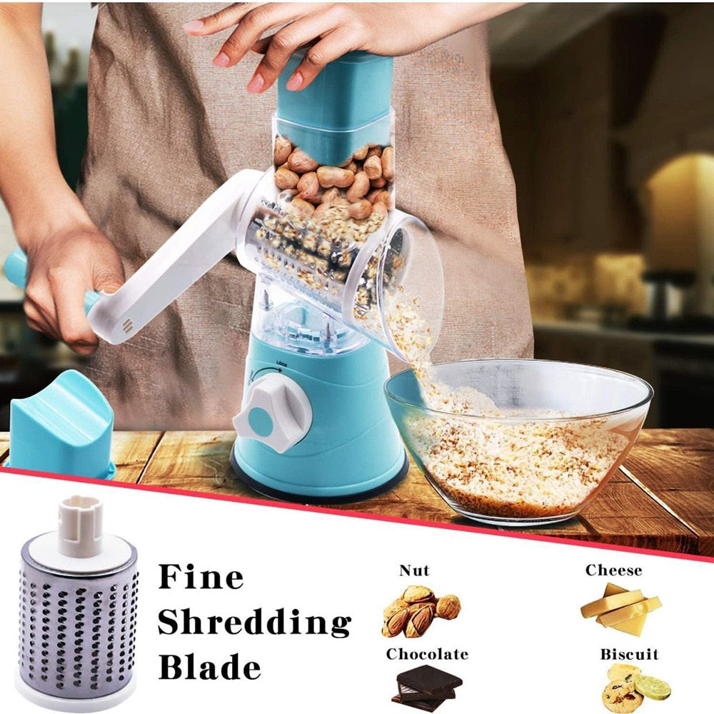 Manual Vegetable Cutter Slicer Kitchen Roller Gadgets Tool Fruit Vegetable Chopper Round Slicer Graters Potato Carrot Shredder