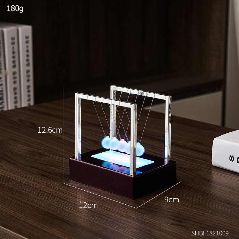 Office Desktop Decoration Development Educational Desk Toy Luminous Balance Steel Newton&#39;s Pendulum Physics Science Pendulum