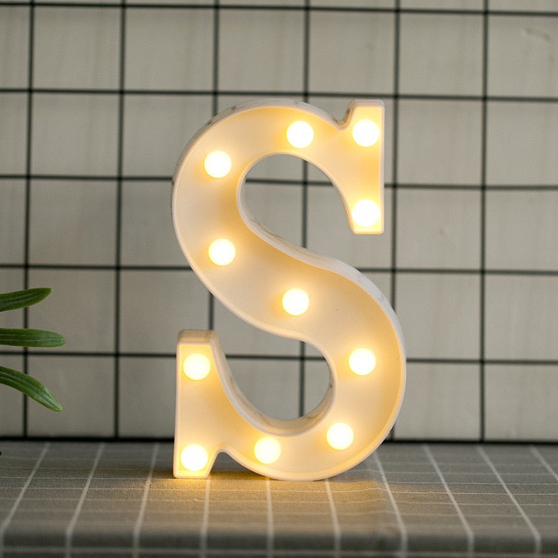 Luminous LED Letter Lights, Birthday Party Decorations.