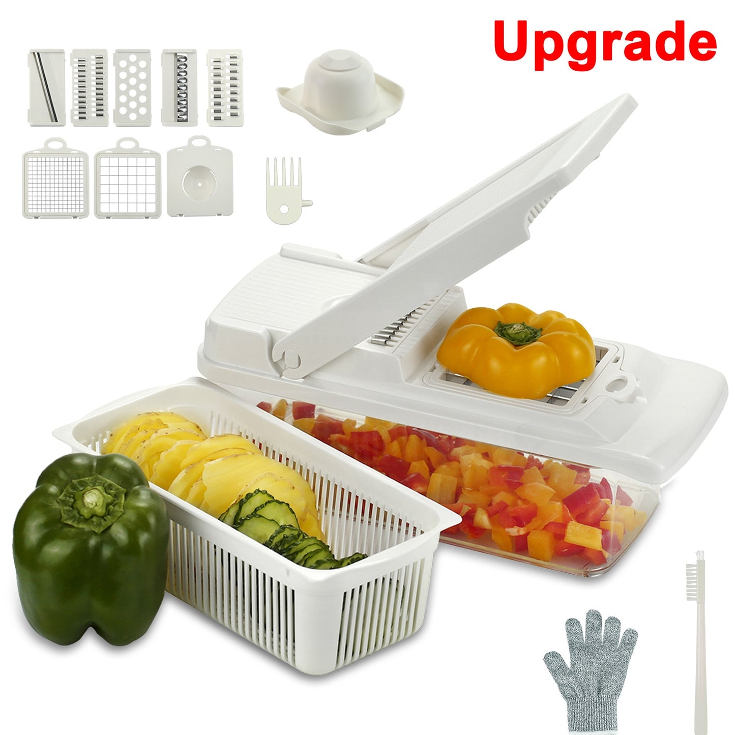 Multifunctional Vegetable Cutter, Potato Chopper, Carrot Grater Slicer