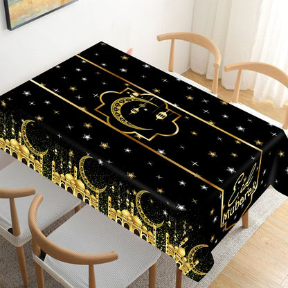 Eid Mubarak Tablecloths Ramadan Decoration for Home Islamic Muslim Party Decor Ramadan Tableware Supplies Eid Al Adha Gift Islam