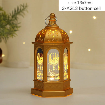 Muslim EID Mubarak Table Ornaments 3D Night Light Gurbang Kareem Ramadan Festival Party Supplies Eid Al Adha Decoration for Home