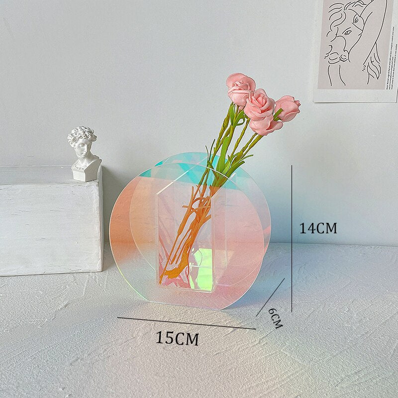 Rainbow Color Acrylic Vases - Home at First Site