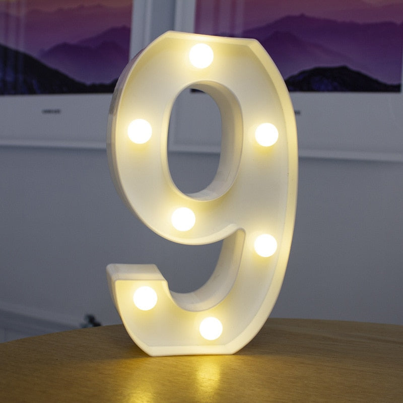 Luminous LED Letter Lights, Birthday Party Decorations.