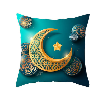 EID Mubarak Cushion Cover Ramadan Decoration for Home Ramadan Kareem Mubarak Muslim Islamic Party Supplies 2023 EID Pillowcase