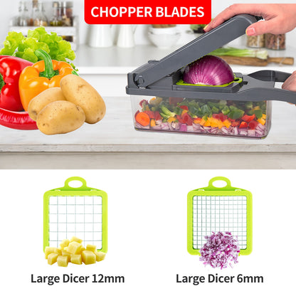 Multifunctional Vegetable Cutter, Potato Chopper, Carrot Grater Slicer