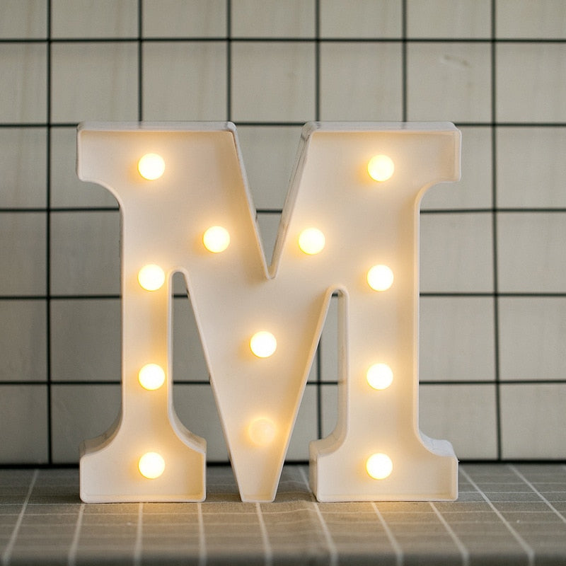 Luminous LED Letter Lights, Birthday Party Decorations.