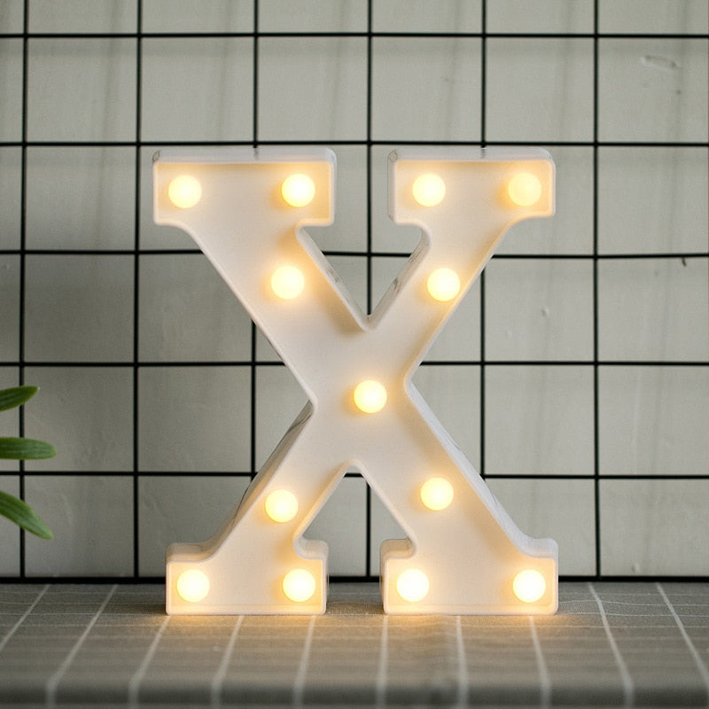 Luminous LED Letter Lights, Birthday Party Decorations.