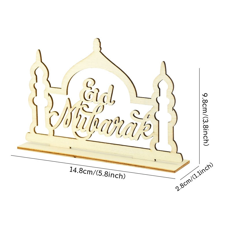 Eid Mubarak Wooden Ornament Ramadan Decorations For Home Islamic Muslim Party Supplies Eid Al Adha Favor Ramadan Kareem Gifts