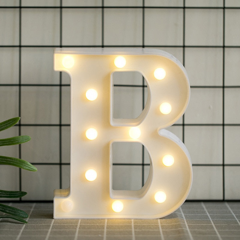 Luminous LED Letter Lights, Birthday Party Decorations.