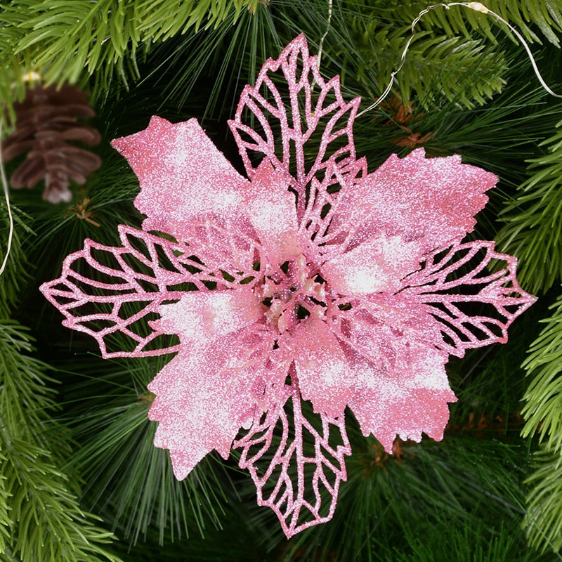 Artifical Christmas Flowers, Christmas Tree Decorations for Home.