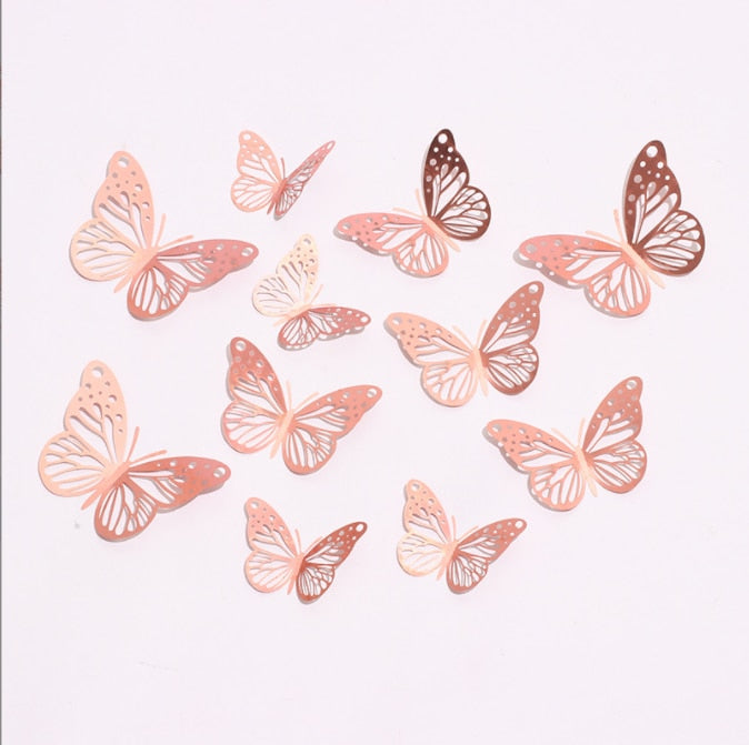 3D Wall Stickers, Hollow Butterfly Wall Stickers for Kids Rooms, Room Decoration