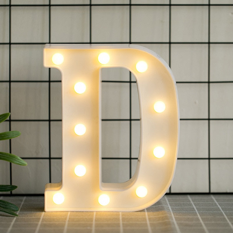 Luminous LED Letter Lights, Birthday Party Decorations.