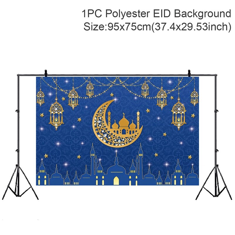 Eid Mubarak Background 2023 Kareem Ramadan Decoration for Home Islamic Muslim Party Supplies Ramadan Mubarak Decor Eid Al Adha