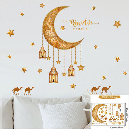 Eid Window Stickers Ramadan Decoration 2023 Eid Mubarak Decor for Home Ramadan Kareem Islam Muslim Party Supplies Eid Al-fitr