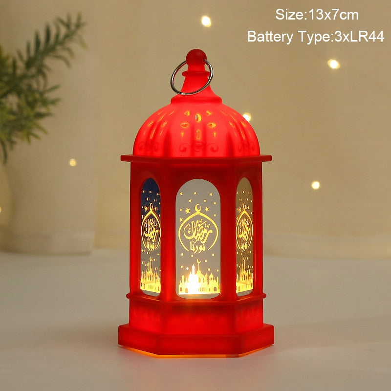 Muslim EID Mubarak Table Ornaments 3D Night Light Gurbang Kareem Ramadan Festival Party Supplies Eid Al Adha Decoration for Home