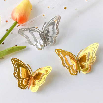 Hollow Layered Butterfly Wall Stickers, Decorative Butterflies for Home Decor