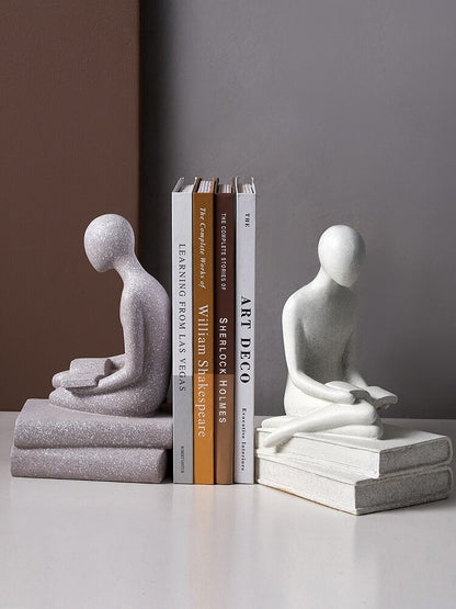 Nordic Home Decoration Abstract Figures Reading Book Statue Study Office Decoration Room Living Room Decoration Accessories Gift