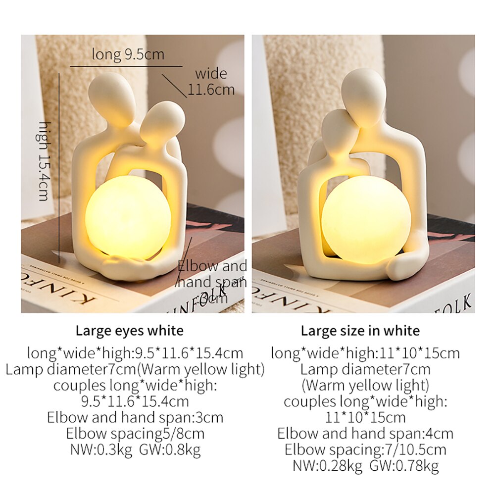 Nordic Style Creative Couple Table Lamp - Home at First Site