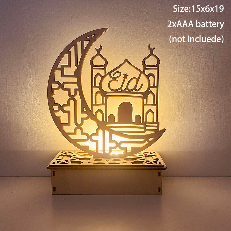 Candle Led Lights For Home - Ramadan Wooden Light Ornament