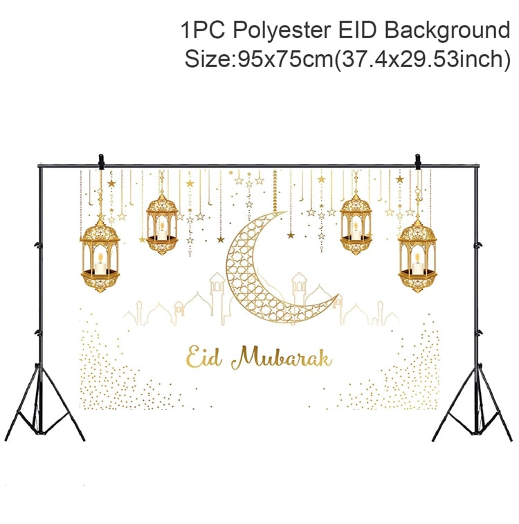 Eid Background Eid Mubarak Ramadan Kareem Backdrop Islam Muslim Party Supplies 2023 Ramadan Decoration For Home Eid Al-fitr Gift