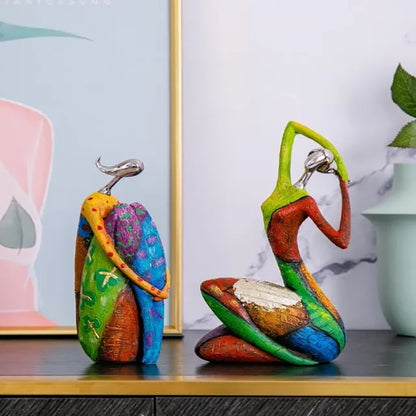 Home Decoration Colorful Abstract Figure Sculpture