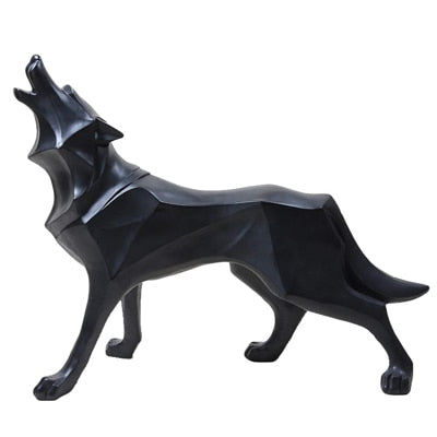 Wolf Statue Sculptures Resin, Animal Figurines, Home Decor