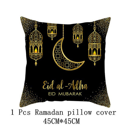 EID Mubarak Cushion Cover Ramadan Decoration for Home Ramadan Kareem Mubarak Muslim Islamic Party Supplies 2023 EID Pillowcase