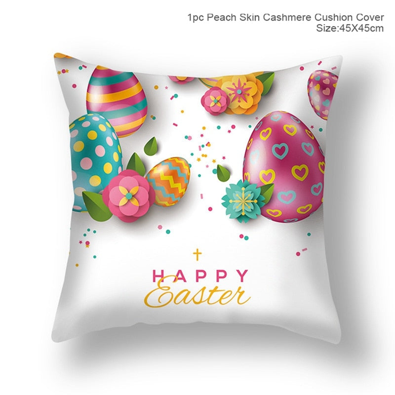 Happy Easter Decoration For Home Easter Rabbit Eggs Pillowcase Bunny Easter Party Decoration Supplies Easter Party Favor Gift