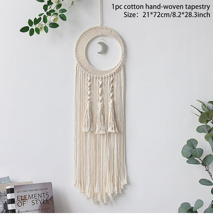 Nordic Star Moon Macrame Home Decor Aaccessories Boho Decor Ramadan Girl Kids Baby Room Wall Decor Dreamcatcher Wall Hangings