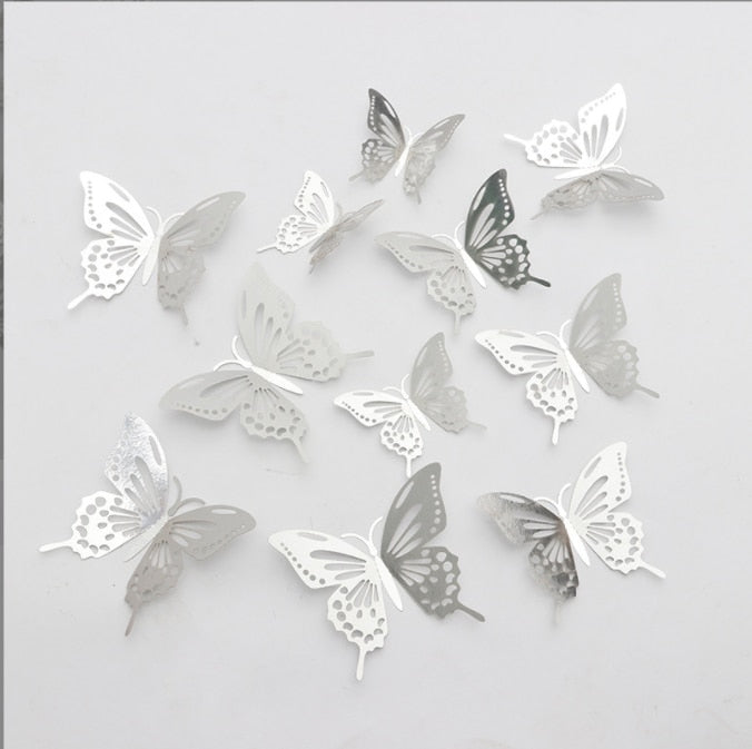 3D Wall Stickers, Hollow Butterfly Wall Stickers for Kids Rooms, Room Decoration