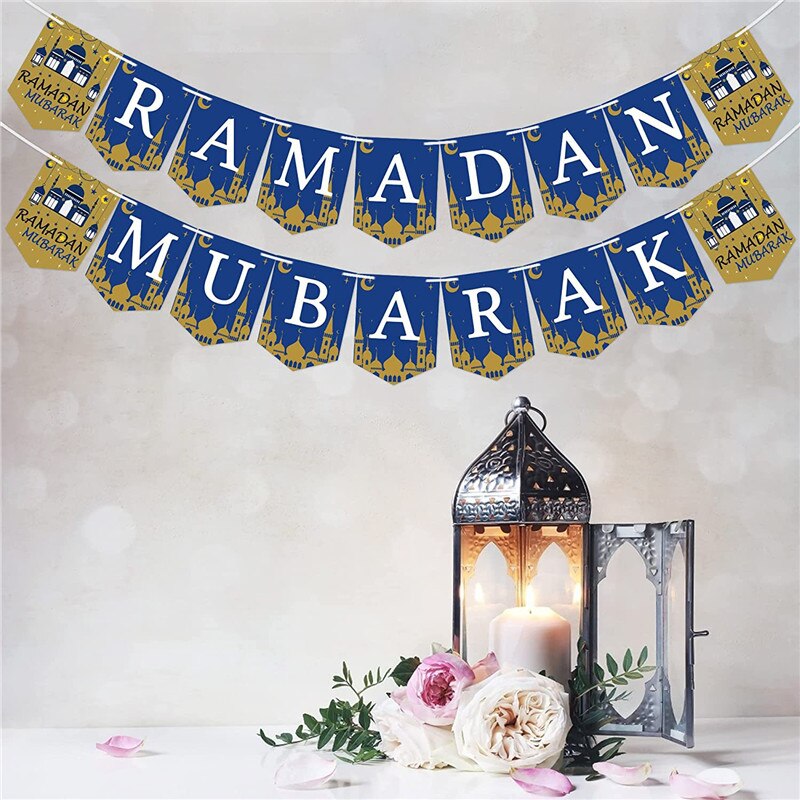 Eid Ramadan Decoration 2023 Eid Mubarak Banners for Home Businesses Mosques Iftar Party Banner for Ramadan Home Party Supplies