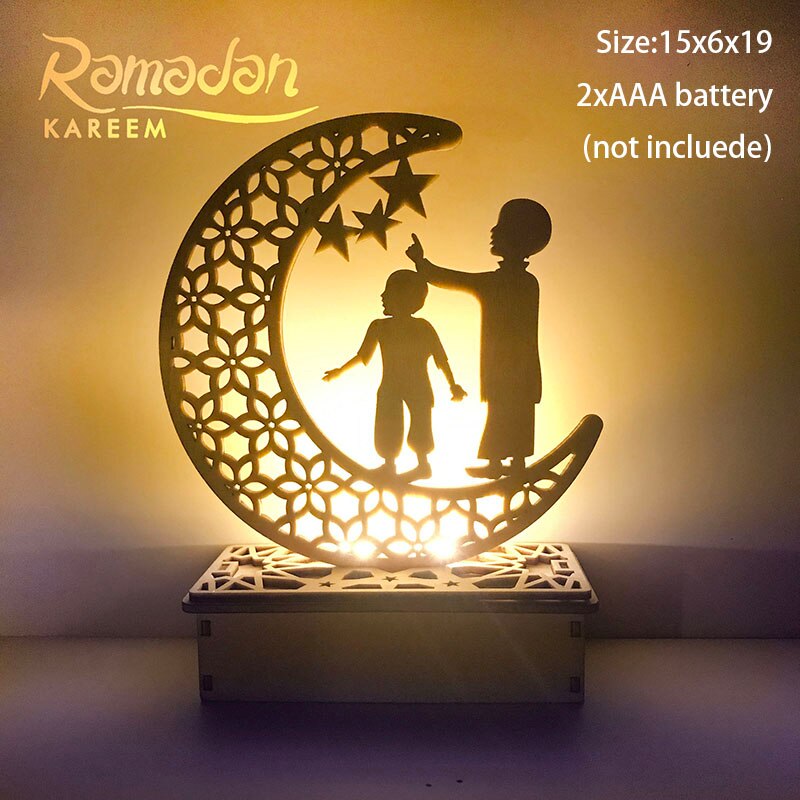 Candle Led Lights For Home - Ramadan Wooden Light Ornament