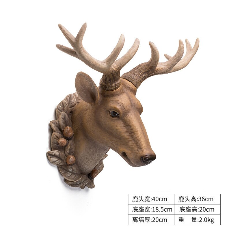 Lucky Deer Head Wall Hanging Decoration - Home at First Site