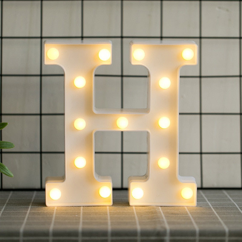 Luminous LED Letter Lights, Birthday Party Decorations.