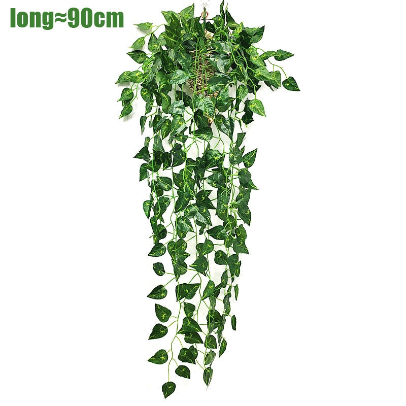 Artificial Plant Persian Fern Leaves, Wall Hanging Balcony Decoration