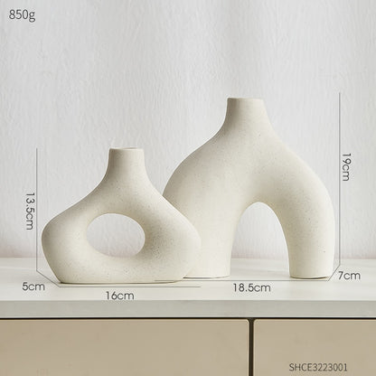 Vase Decoration Home Room Shelf Accessories Ceramic Vase Decor Office Bookshelf Decorative Vases Modern Nordic Style Flower Pot