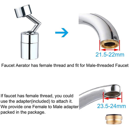 720 Degree Rotating Tap Filter Water Bubbler Faucet