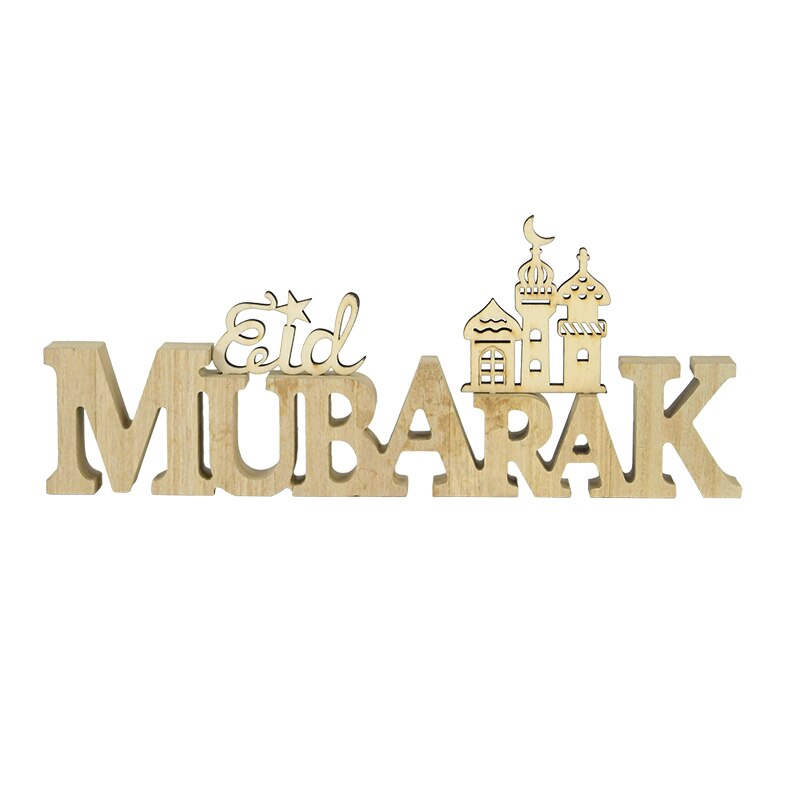 Eid Mubarak Wooden Ornament Ramadan Decorations For Home Islamic Muslim Party Supplies Eid Al Adha Favor Ramadan Kareem Gifts