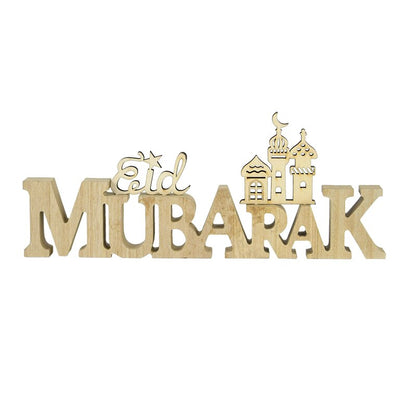 Eid Mubarak Wooden Ornament Ramadan Decorations For Home Islamic Muslim Party Supplies Eid Al Adha Favor Ramadan Kareem Gifts