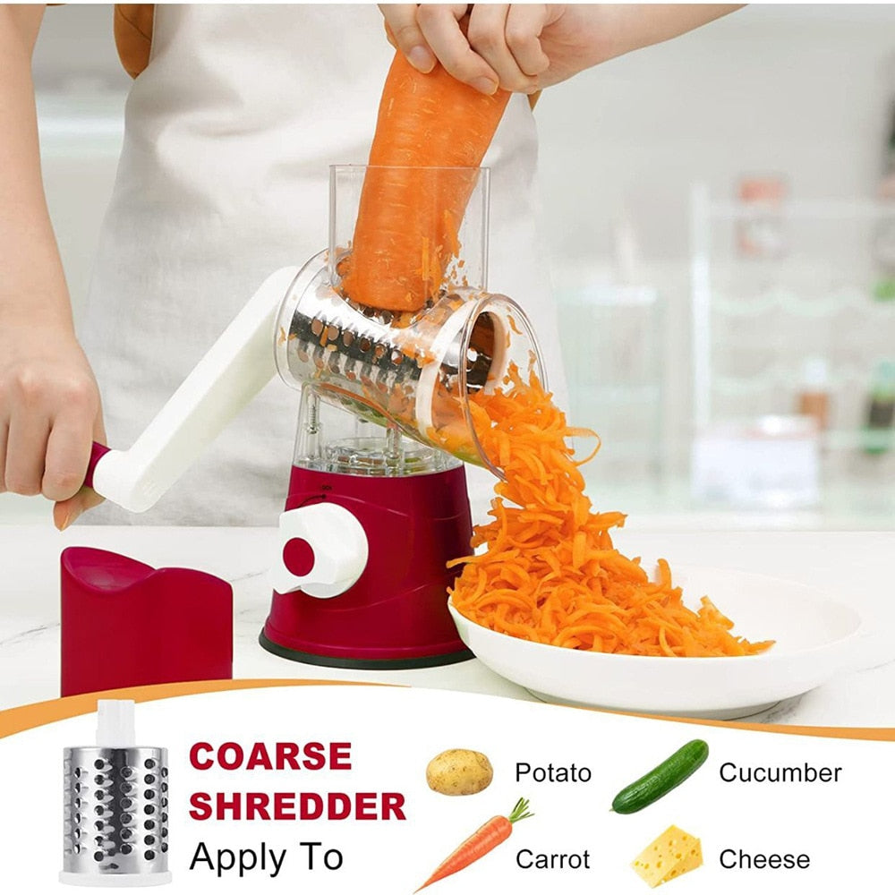 Manual Vegetable Cutter Slicer Kitchen Roller Gadgets Tool Fruit Vegetable Chopper Round Slicer Graters Potato Carrot Shredder